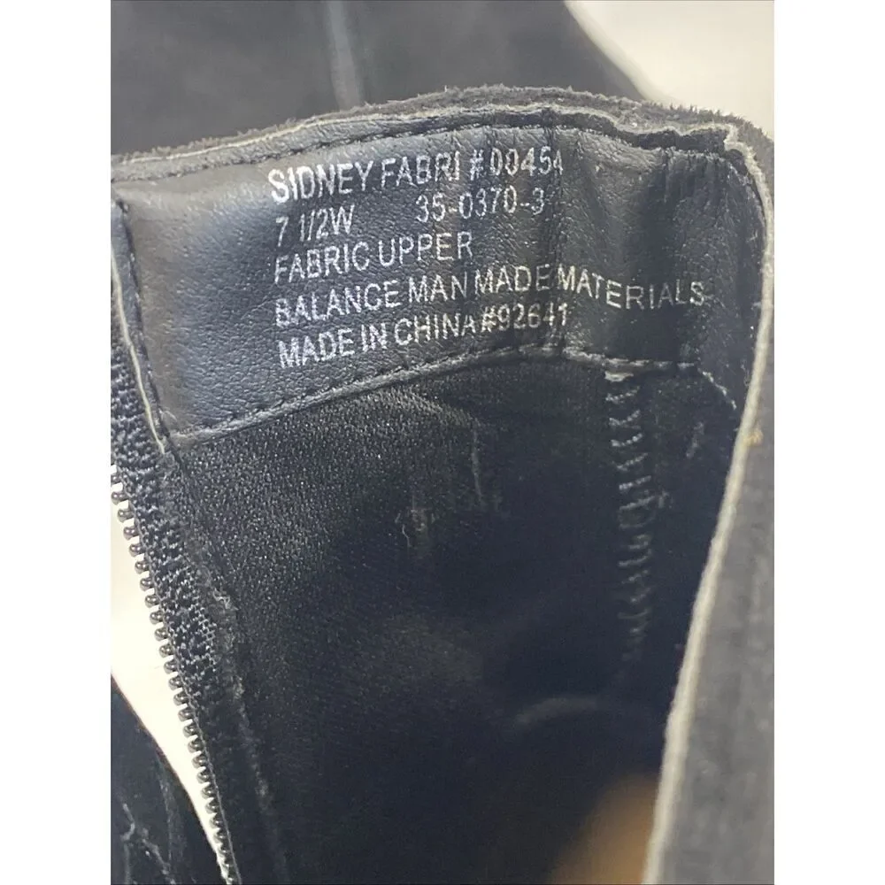 Comfortview Women's Sidney Bootie Embroidered Red Roses Black Velour Sz 7.5 Wide - Picture 10 of 14